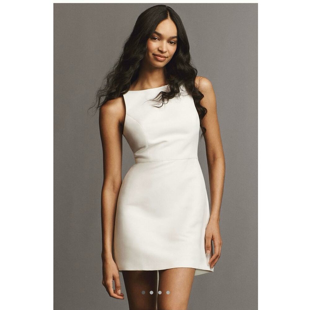 Sachin & Babi Reed Sleeveless Back-Bow Mini Dress, size 2 (tailored)